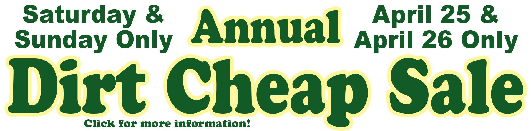 Poulsen Ace Hardware Annual Dirt Cheap Sale